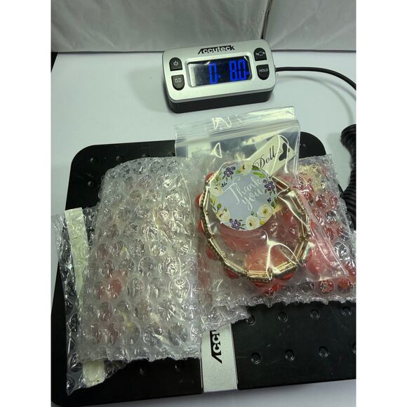 3 orange statement bib flower floral bling enamel necklaces bundle lot - Picture 12 of 12